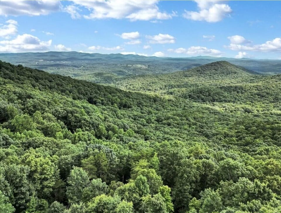 Long range views of the Blue Ridge Mountains from the back deck