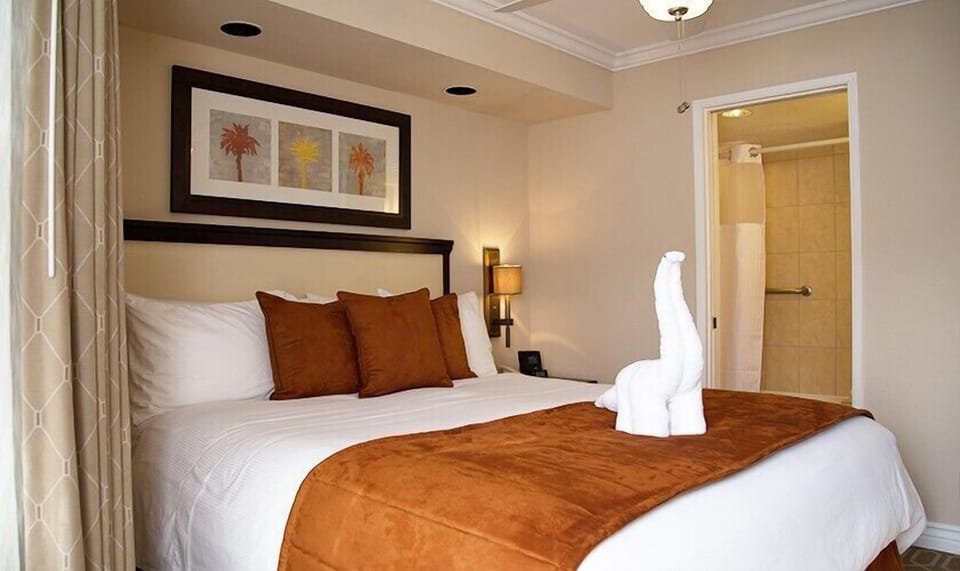 Drift off peacefully with soft lighting and serene, neutral tones.