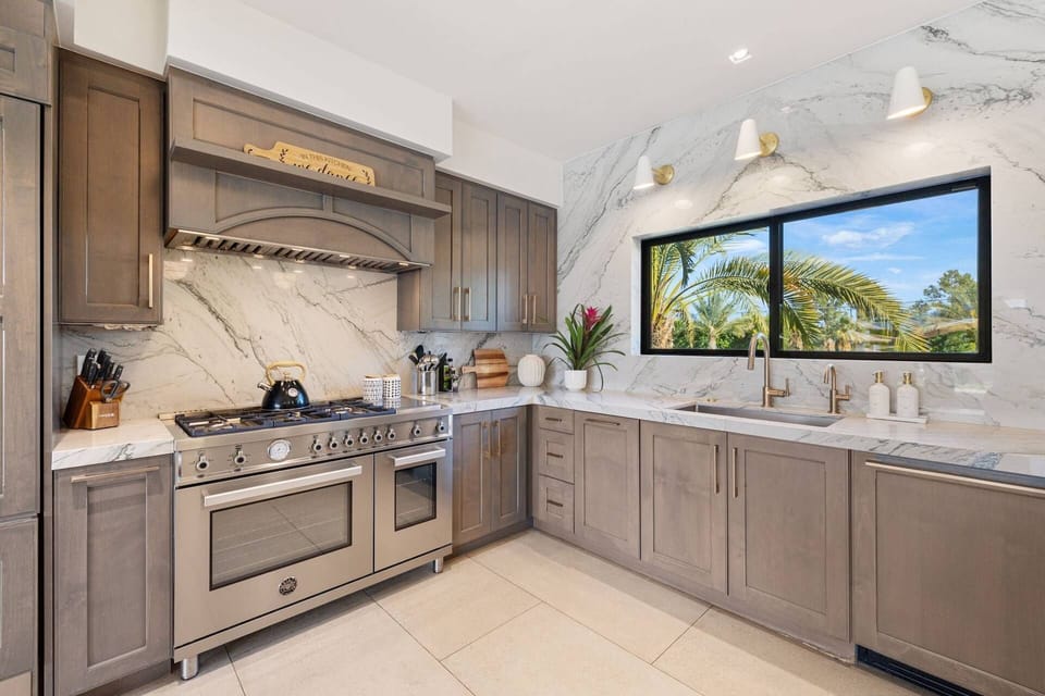 Kitchen with top of the line appliances