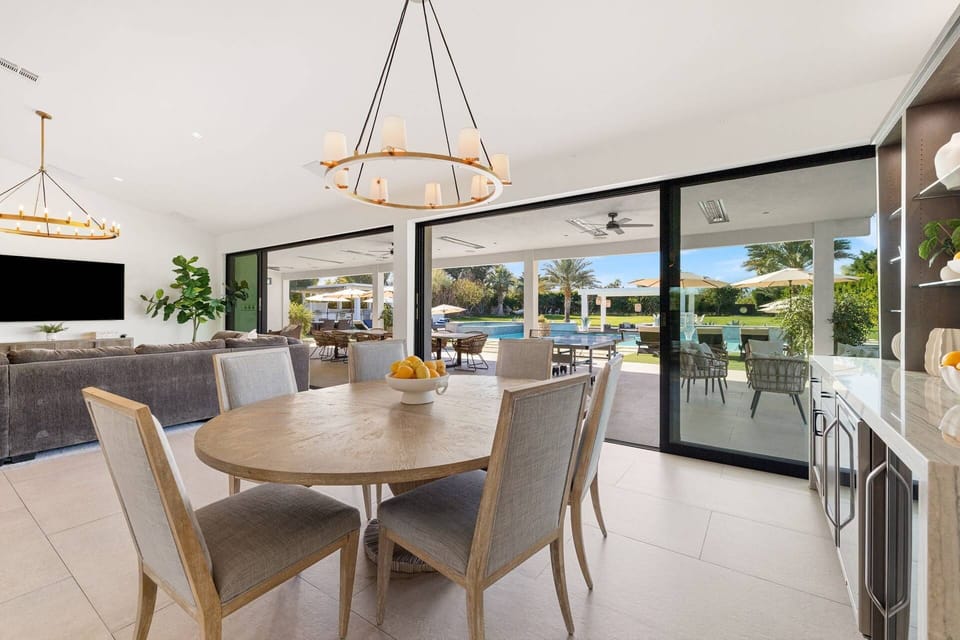 Dining area indoors, classy and accessible