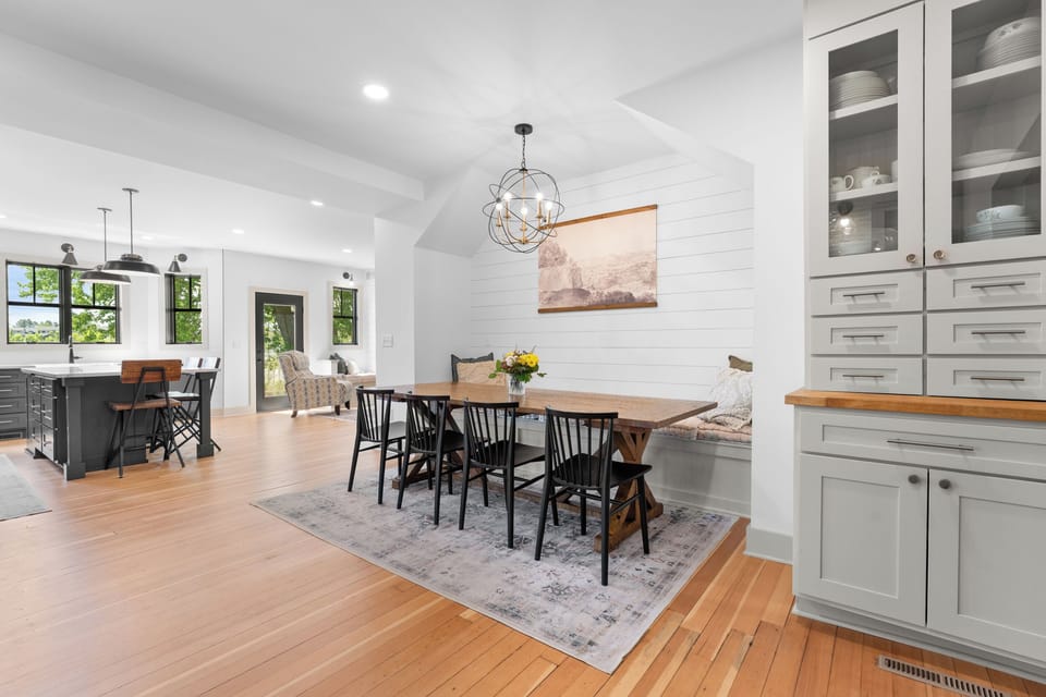 Dining room space right when you enter the property.