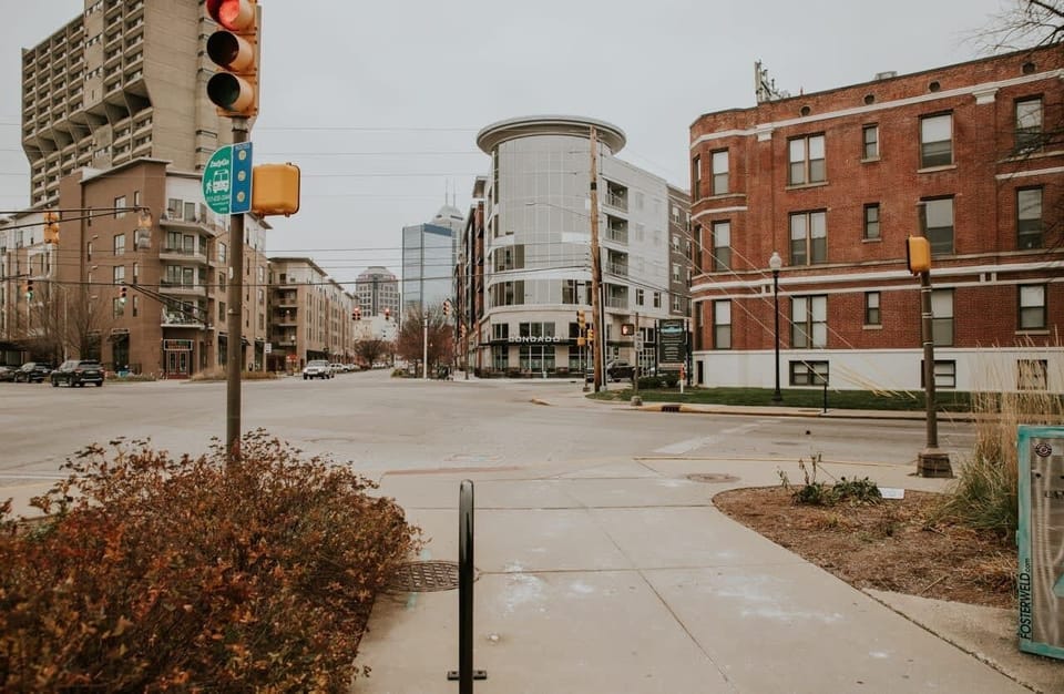 A view of Mass Ave from the building. You're just steps away from shopping and dinning!