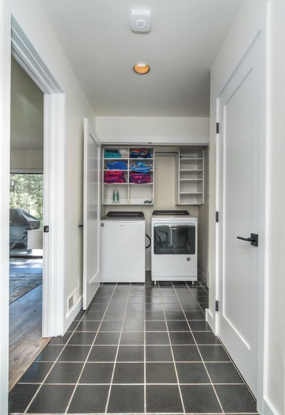 Laundry closet int he hall