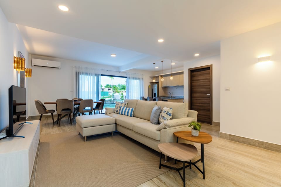 Spacious and inviting open-concept living room with elegant decor