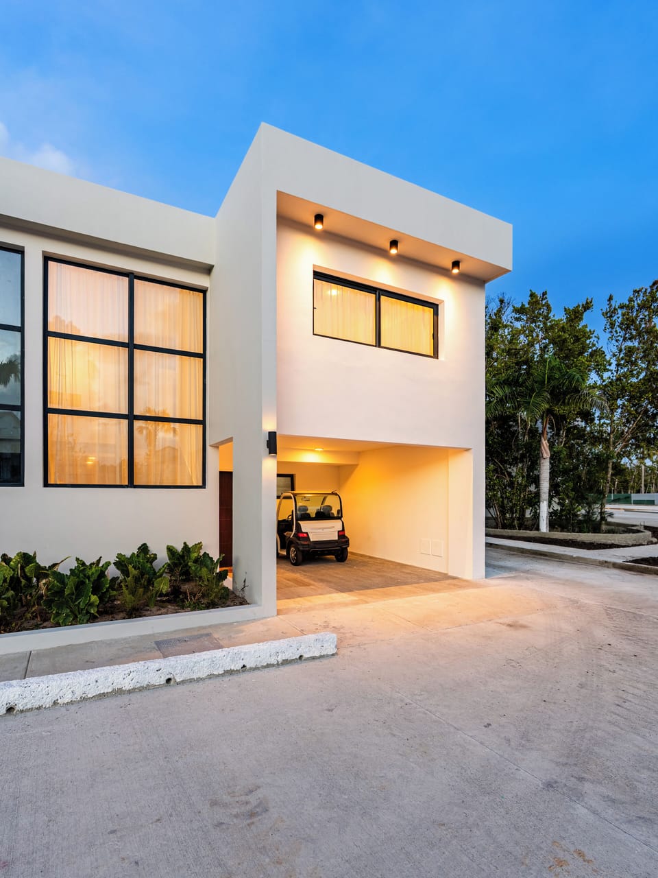 Enjoy the clean lines and welcoming ambiance of your contemporary vacation home.