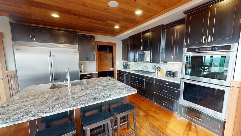 Indoors, Kitchen, Hardwood, Sink, Cooktop