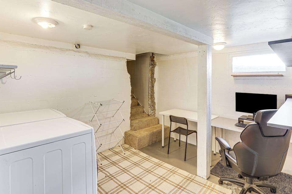 Basement | In-Unit Laundry | Dedicated Workspace