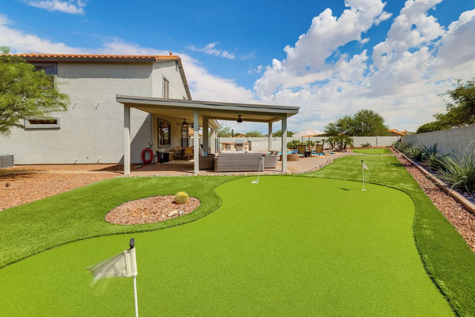 Private Backyard Area | Outdoor Pool (Heated w/ Fee)