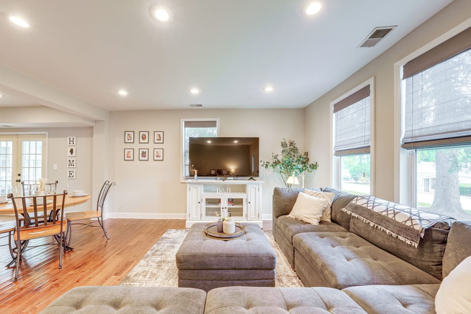 St. Charles Vacation Rental | 3BR | 2.5BA | 1,708 Sq Ft | 3 Steps Required