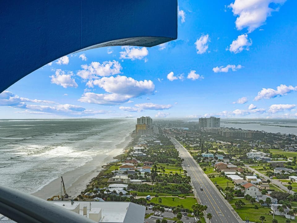 Breathtaking ocean and city views from the balcony