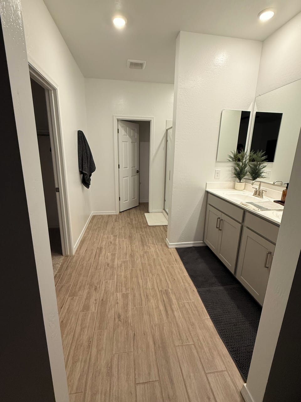 His and Hers sink, walk in closet and shower.