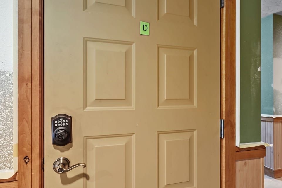 Exterior: Private ski locker, first floor of the building