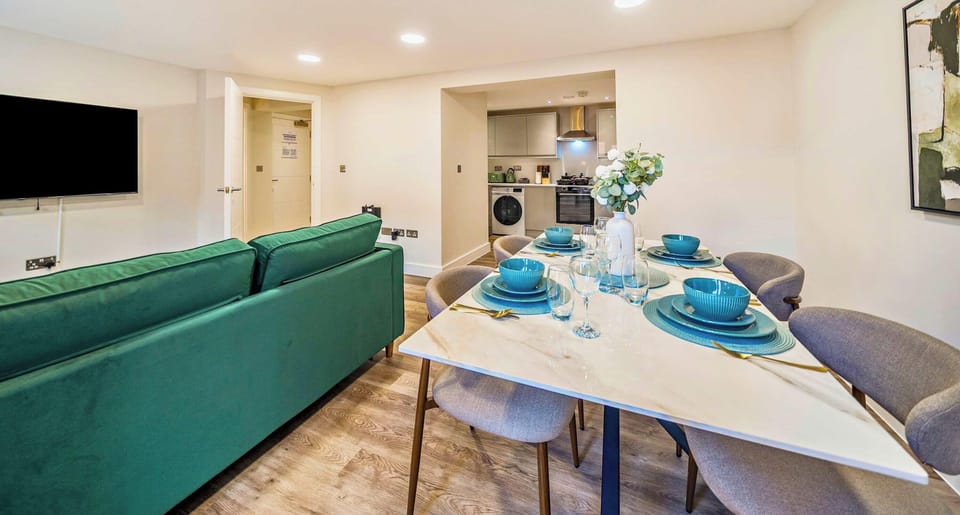 LIVING AREA AND DINING TABLE