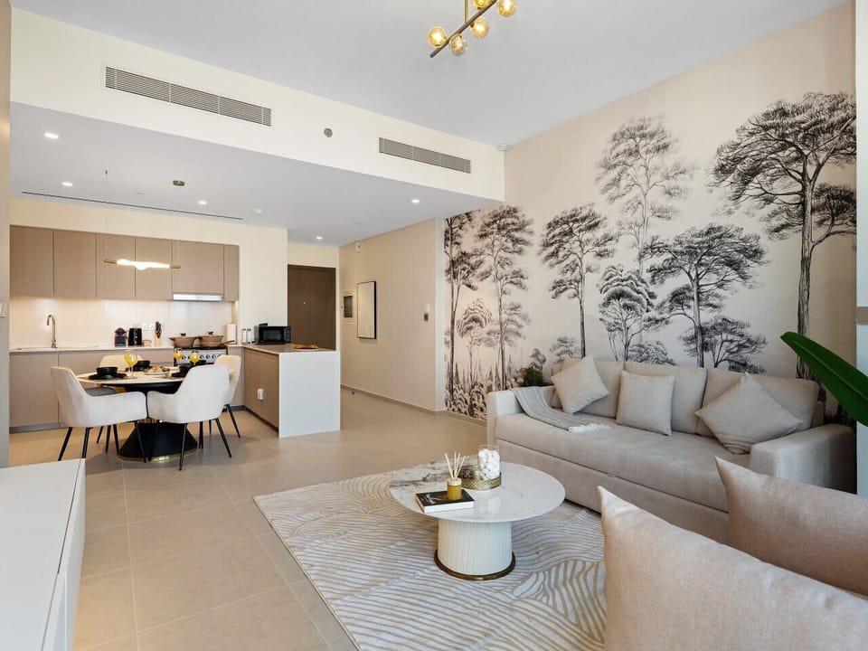 Spacious living area with natural light