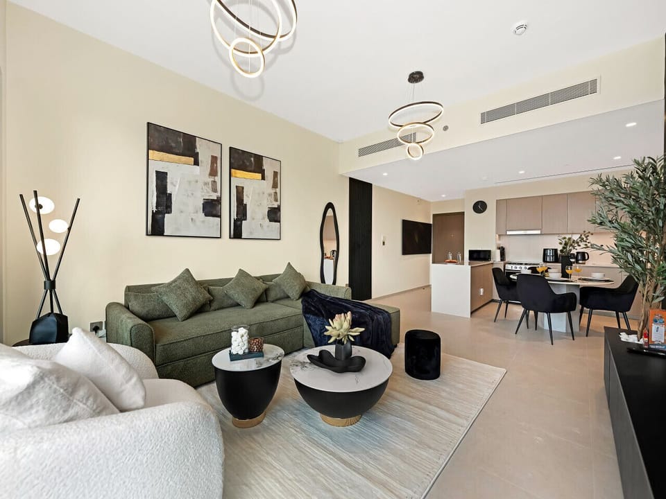 Spacious living area with natural light