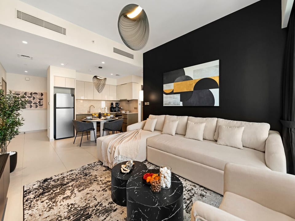 Spacious living area with natural light