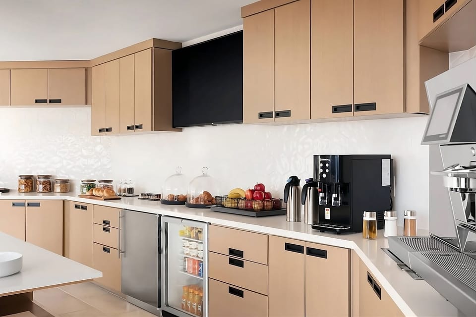 Start mornings with fresh coffee and a generous breakfast spread.