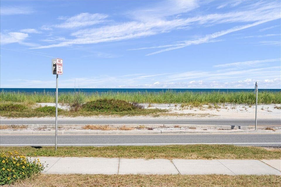 Ocean view across the street. Beach access is just a short walk away!