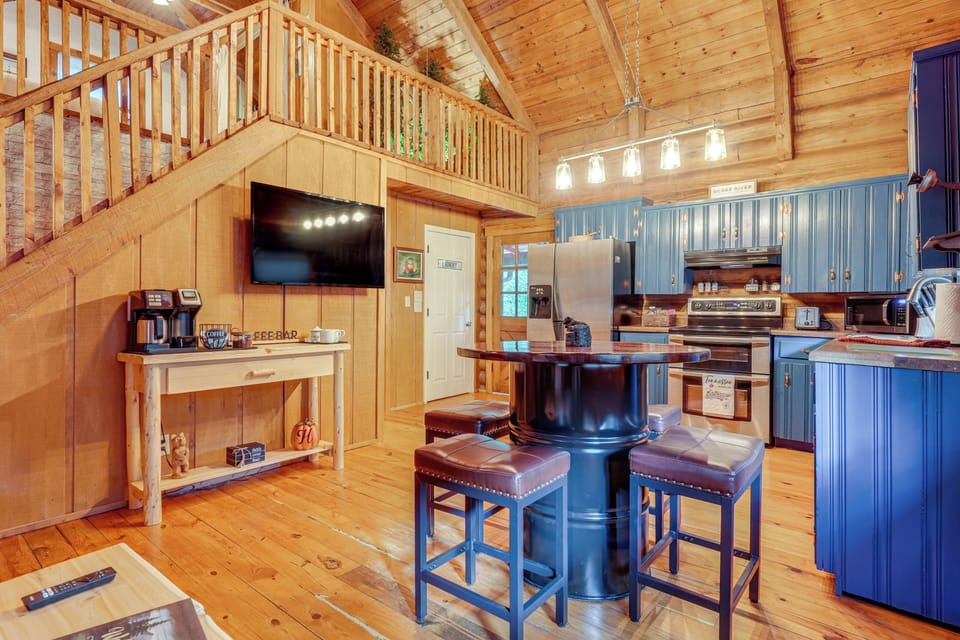 Cabin Interior | Free WiFi | Central A/C & Heat | 2-Story Layout