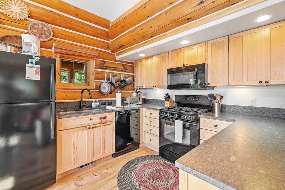 Fully equipped kitchen with modern appliances