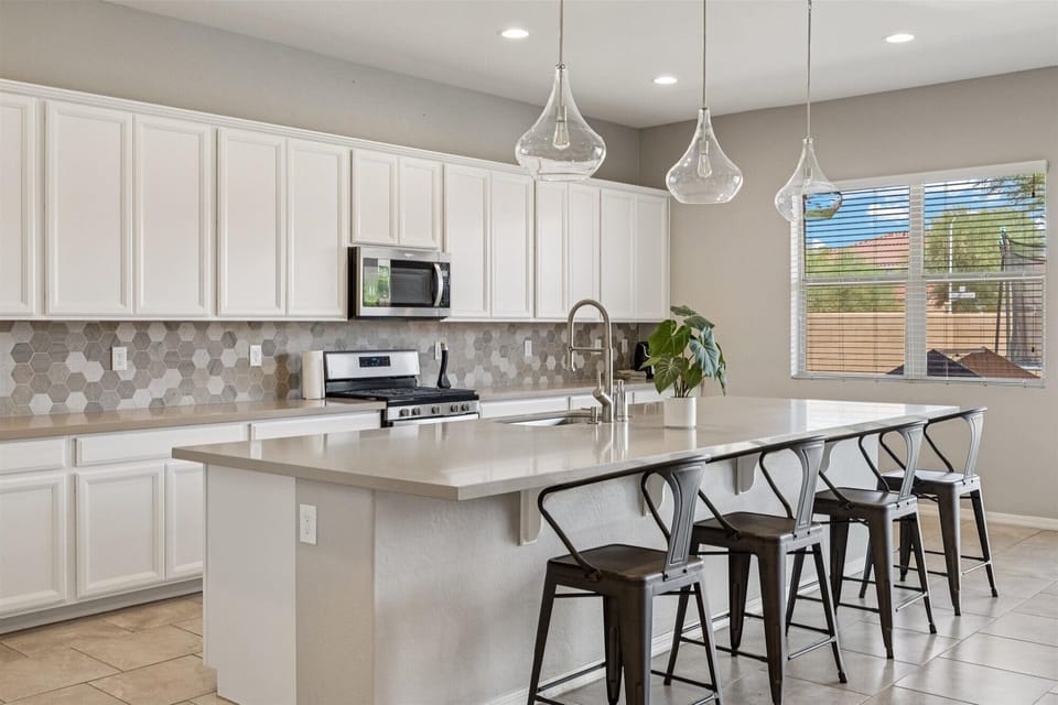 Fully stocked kitchen in your home away from home