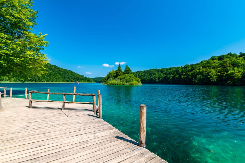 Small harbour at Plitvice Lakes National Park
