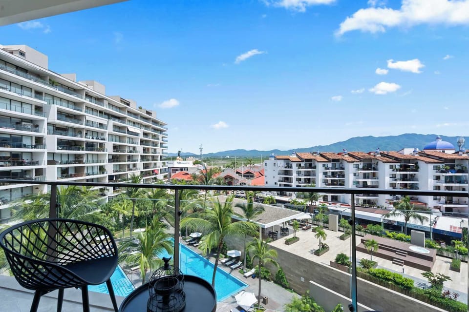 View from the balcony of the living area. 