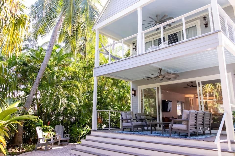 Two large covered porches 