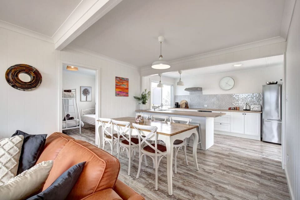 The open plan living, dinning and kitchen are is designed for togetherness.