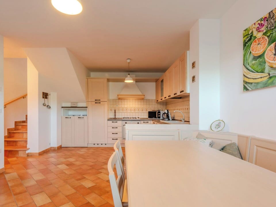 Interior Design, Flooring, Floor, Wood, Ceiling, Furniture, Kitchen, Room, Countertop, Lighting
