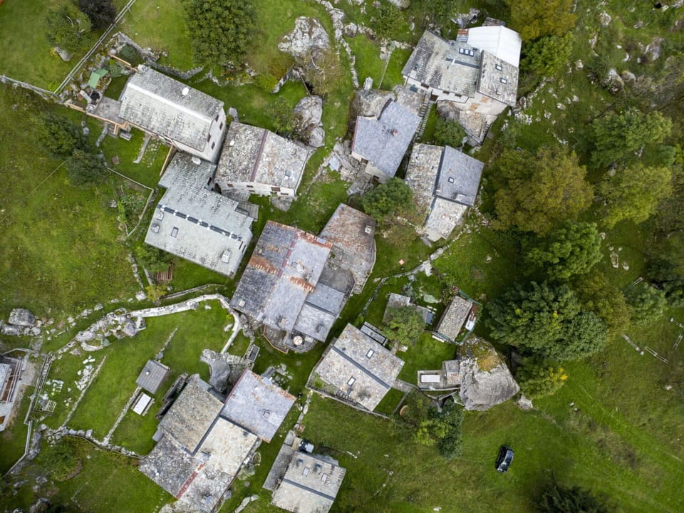 Village, Aerial Photography, Ruins, Mountain Village