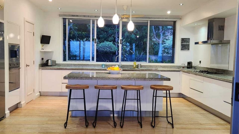 Kitchen at dusk