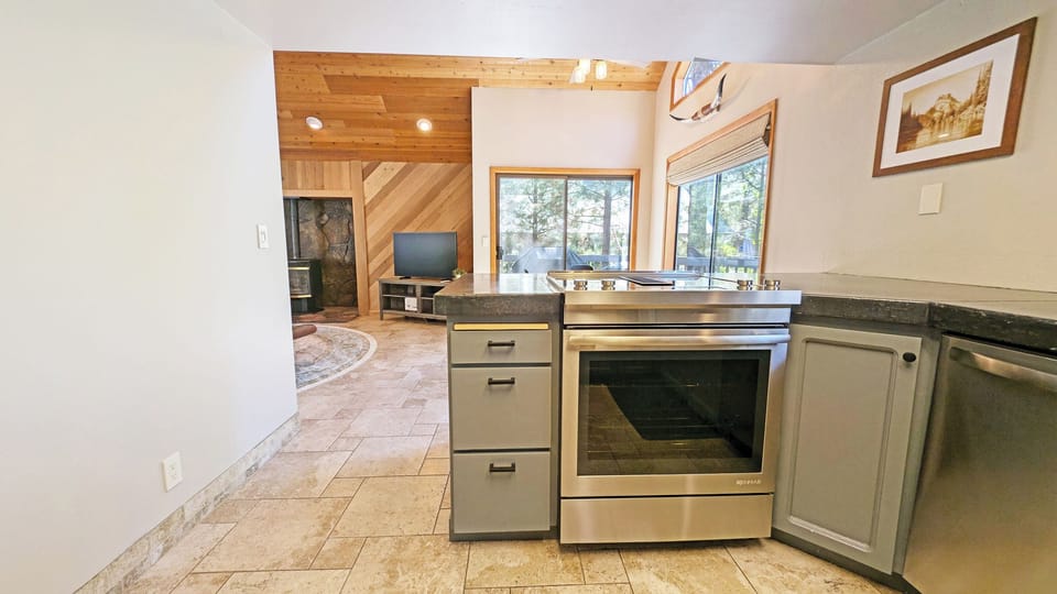 The open area makes conversation across the downstairs easy.