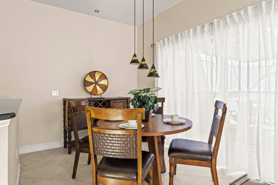 Dining table with seating for 5