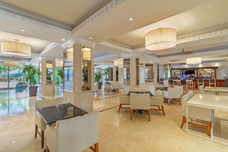 Savor relaxed meals in an elegant, open dining space.