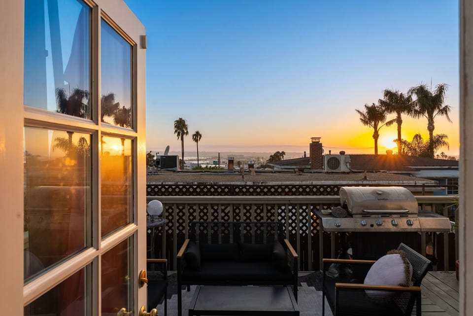 Evening views of San Diego’s glowing downtown skyline