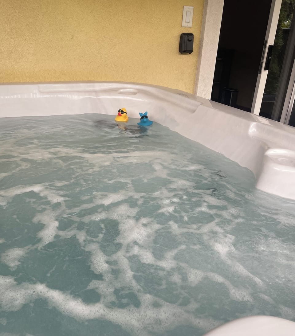 Outdoor spa tub