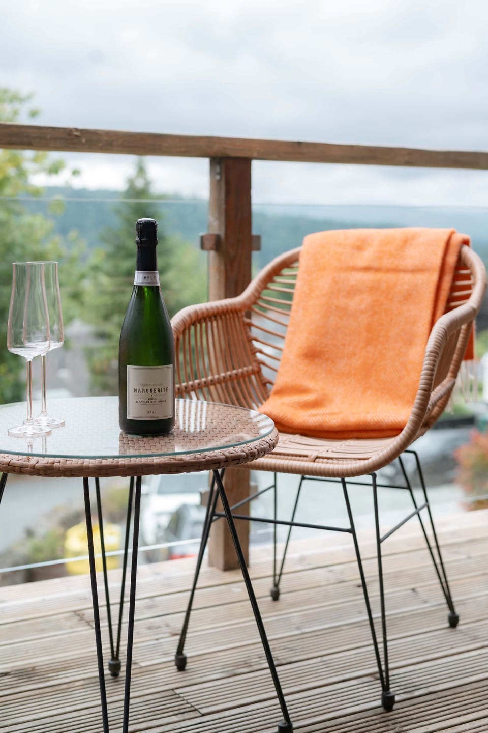Outdoor seating at Crescent House, Lake District