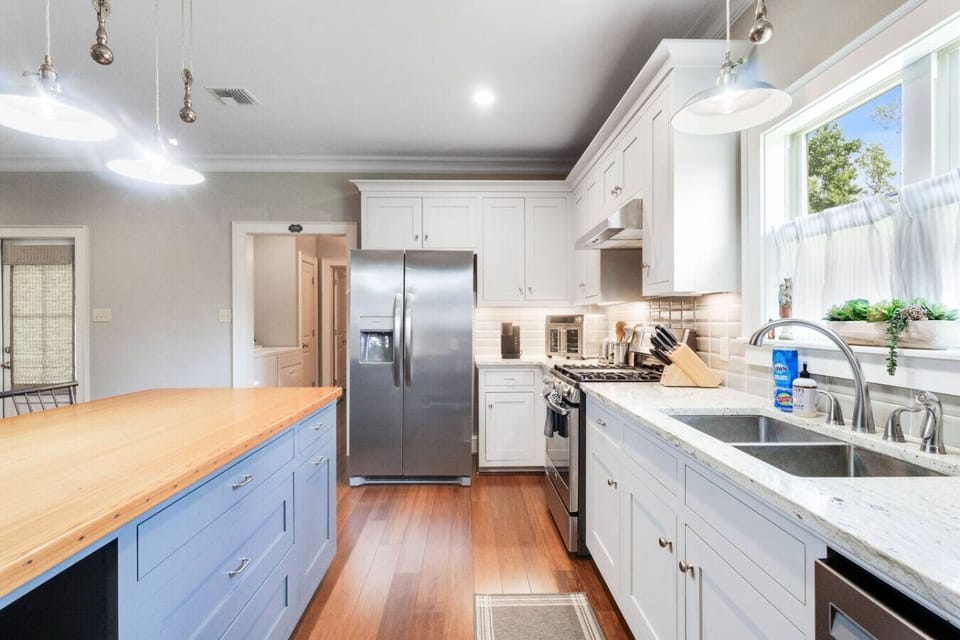 Island side of kitchen