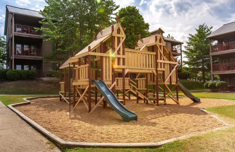 Let kids explore the playground while you relax nearby.