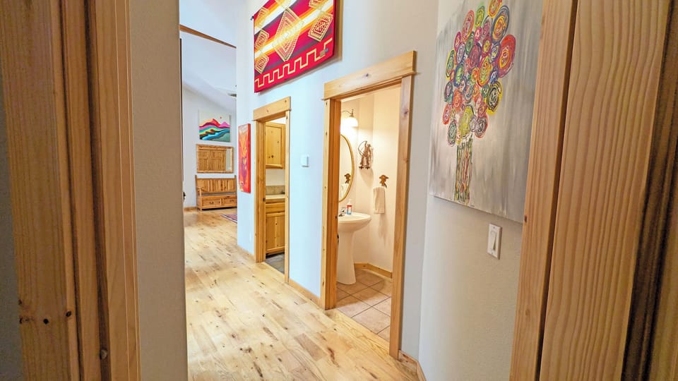 The half bath in the hall