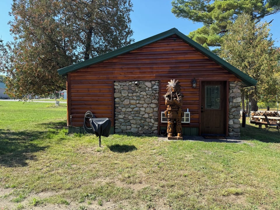Cabin Entrance and BBQ