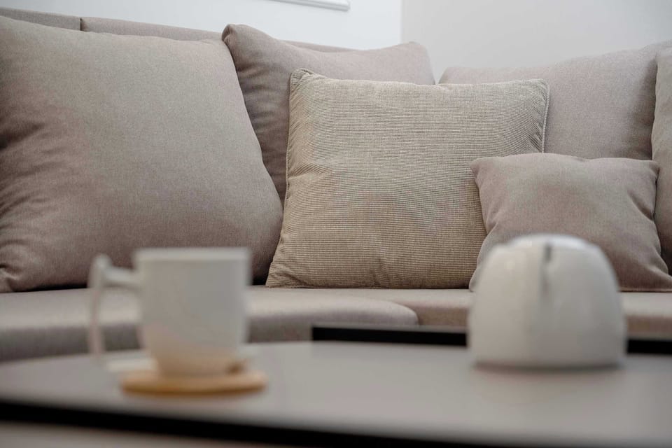 The elegant living room perfect for both relaxation and entertainment.