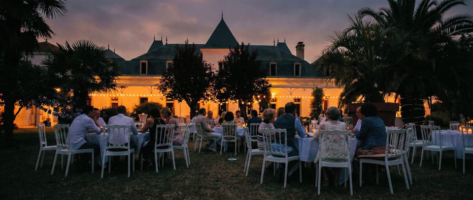 Outdoor banquet area