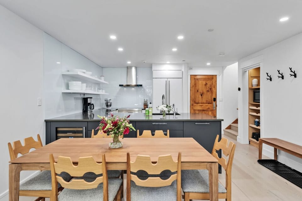 Brand new open concept kitchen and dining room