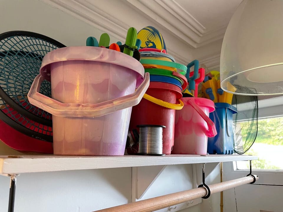 Beach toys (plus there are games in the cupboard)