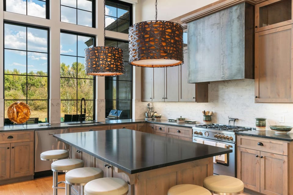 Cook together in the chef’s kitchen, then gather around the huge island for meals and laughs.