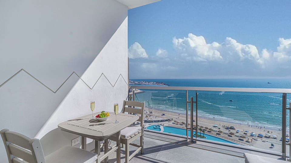 dining table on the balcony