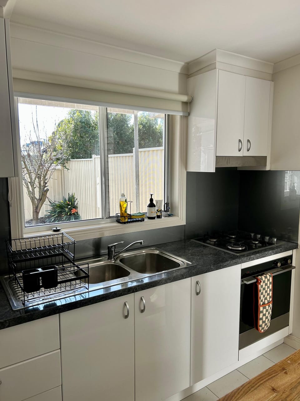 Kitchen - stove top and oven.