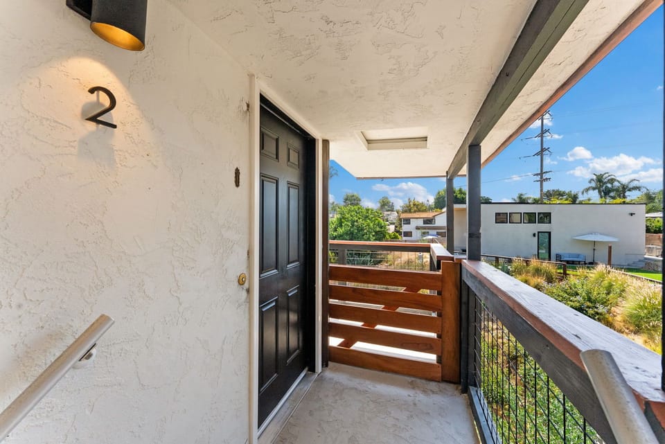Your private entry—simple, bright, and easy to settle into